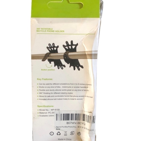 360 Rotatable Bicycle Smart Phone Holder 4-6” Hands Free Phone Access Black - Picture 3 of 4